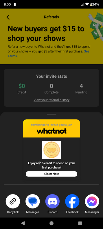 Extra Kart Parts is now Selling on WhatNot