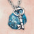 Lucky Key Pendant on Small Turquoise – Talisman of Protection, Prosperity & Harmony