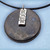 72 Names of G-d fine silver talisman with natural Shungite disc