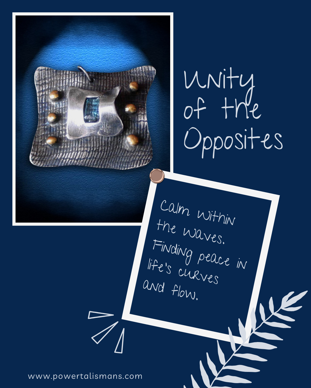 Unity of the Opposites: The Peace of Mind Pendant - Calm Within the Waves