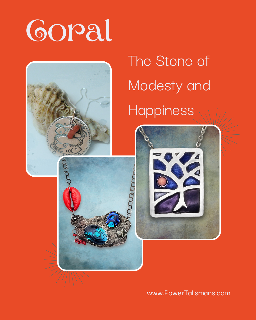 Protective Beauty of Coral — Made for You Coral has long been seen as a powerful protector — a gem of the sea known to guard the soul, soothe emotions, and boost inner strength. At PowerTalismans.com, we’ve created one-of-a-kind jewelry and talismans featuring natural Coral, each piece designed to carry this ancient energy into your everyday life.