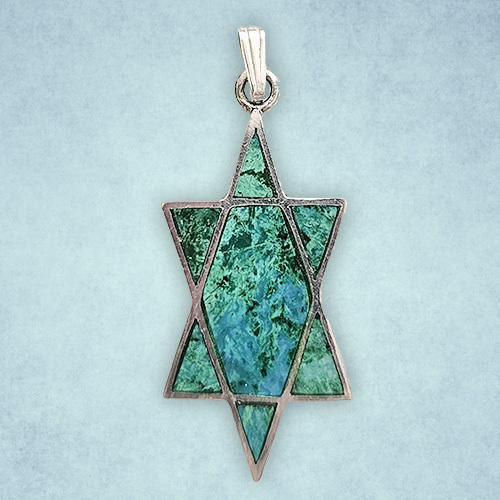STAR OF DAVID WITH EILAT STONE