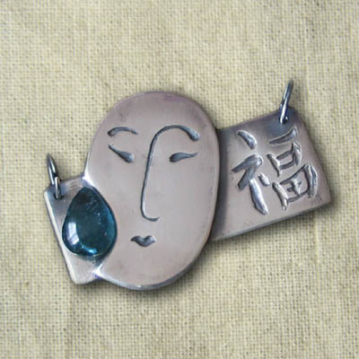 EMPRESS OF FORTUNE – AVENTURINE SILVER PENDANT