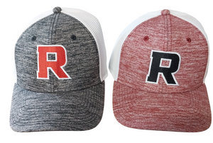 Ruston 'R' Flexfit Hat Heather Red and Heather Black Ruston 'R' Flexfit Hat Heather Red and Heather Black