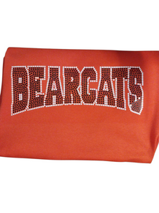 Bearcats Spangle Bling Black On Red Bearcats Spangle Bling Black On Red