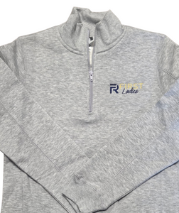 Pennant grey 1/4 zip with embroidered logo
Logo size not to scale