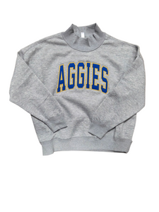 Juliet Monk neck grey with Applique Embroidery