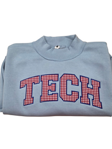 Juliet Mock sweatshirt with Tech in red Gingham