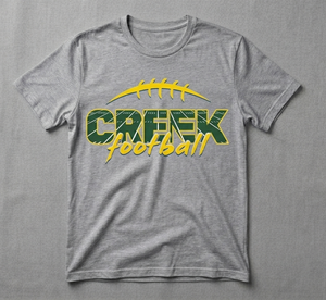 Cedar Creek Football Print On tee / Grey