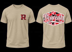 Unique Camo Design On T-shirt with Bearcat print