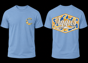 Unique Aggies Camo design on a T-shirt