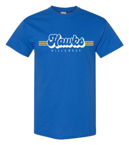 Blue Retro Cotton Tee