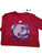 LA Tech red regular length performance shirt with spangle print.