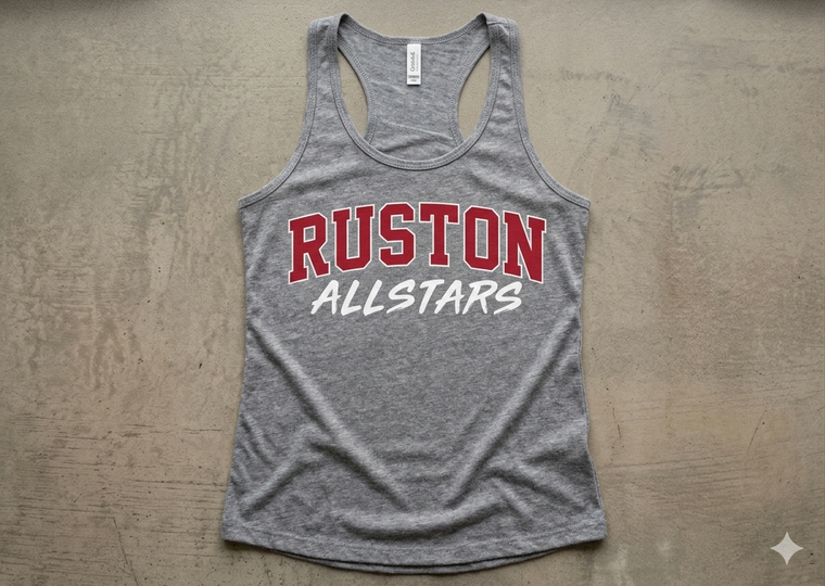 Ruston All Stars Tank with Red Print