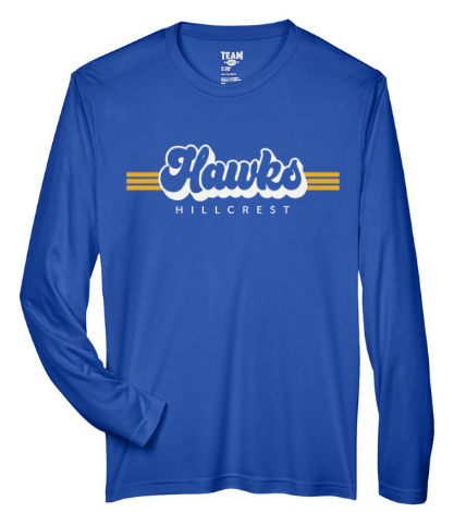 Blue Retro Performance Long Sleeve