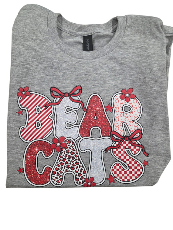 Playful multi-colored Bearcats design