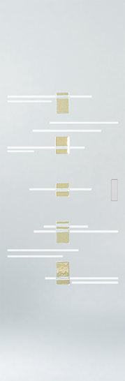 Syntesis® Flush Glass Pocket Door System Patterned TRAMONTO