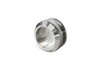 58 mm round satin stainless steel flush pull handle.