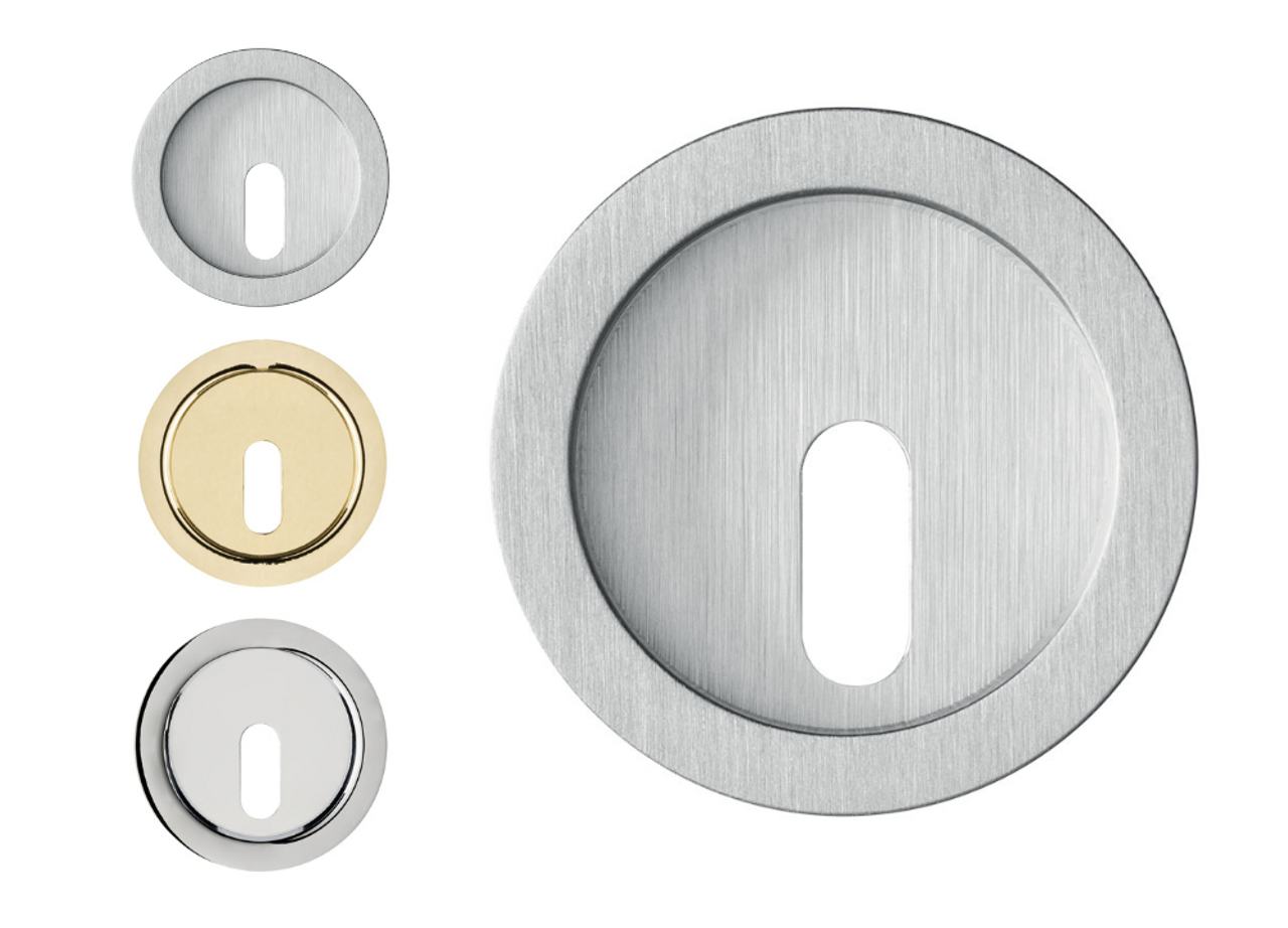 FIRENZE COLLECTION - AURA Round Lock Set For Sliding Pocket Door