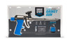 A Great Stuff Pro Series Flexible Drywall Gasket Gun sealed inside clear plastic retail blister packaging. The package lists features like a no mess, no-drip tip, restartable no-waste cans, and precise application, and includes an easy water washout hose adapter diagram.