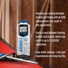 Infographic features an 18 ounce can of Great Stuff Pro flexible drywall gasket. It improves air sealing by 83 percent over caulk, can result in up to 1.6 ACH50 reductions, and provides easy water cleanup.