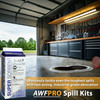 Portable Eco Friendly Sorbent Universal Spill Kit, 32 Piece: Perfect for Truckers & Auto Shops, Packed in Reusable Nylon Bag. Contains Sorbents, Heavy Duty Pads, Socks, Hazmat Bags, Goggles & Gloves