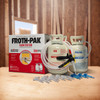 Kit includes two pressurized cylinders, spray applicator with 15 foot hoses, and 12 assorted mixing nozzles.