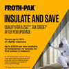 Infographic explaining tax credit eligibility for insulation upgrades. It covers up to 30 percent of expenses, capped at 1200 dollars per year for primary residences.