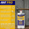 Infographic showcasing a dual-component rapid set epoxy cartridge next to a rebar anchor in a concrete wall, with text outlining product specifications including a nine minute gel time, a non-sag formula, and ASTM C 881 compliance.