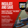 summarizing tax credit information for insulation upgrades:

Homeowners or tenants may qualify for an Energy Efficient Home Improvement Credit on their primary residence.

The credit covers up to 30 percent of eligible expenses, with a maximum of 1,200 dollars available per year.

Official tax credit details are determined by the Internal Revenue Service.

The credit should be filed using Form 5695, and further information is available on the Internal Revenue Service website.