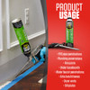 Infographic showing the product usage for Great Stuff Pro Pestblock foam sealant. It lists several applications for the sealant:

PVC pipe penetrations

Plumbing penetrations

Rim joists

Under baseboards

Water faucet penetrations

Attic hatch frames

Dryer vents

Sill plates