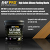 Infographic outlining the features of AWF PRO high-solids silicone flashing mastic, highlighting its high-build application up to 50 wet mils and low volatile organic compound, solvent-free formula.
