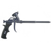 Dark grey spray foam applicator gun facing right against a white background.