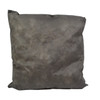 Square gray universal absorbent pillow for cleaning up and containing industrial liquid spills.