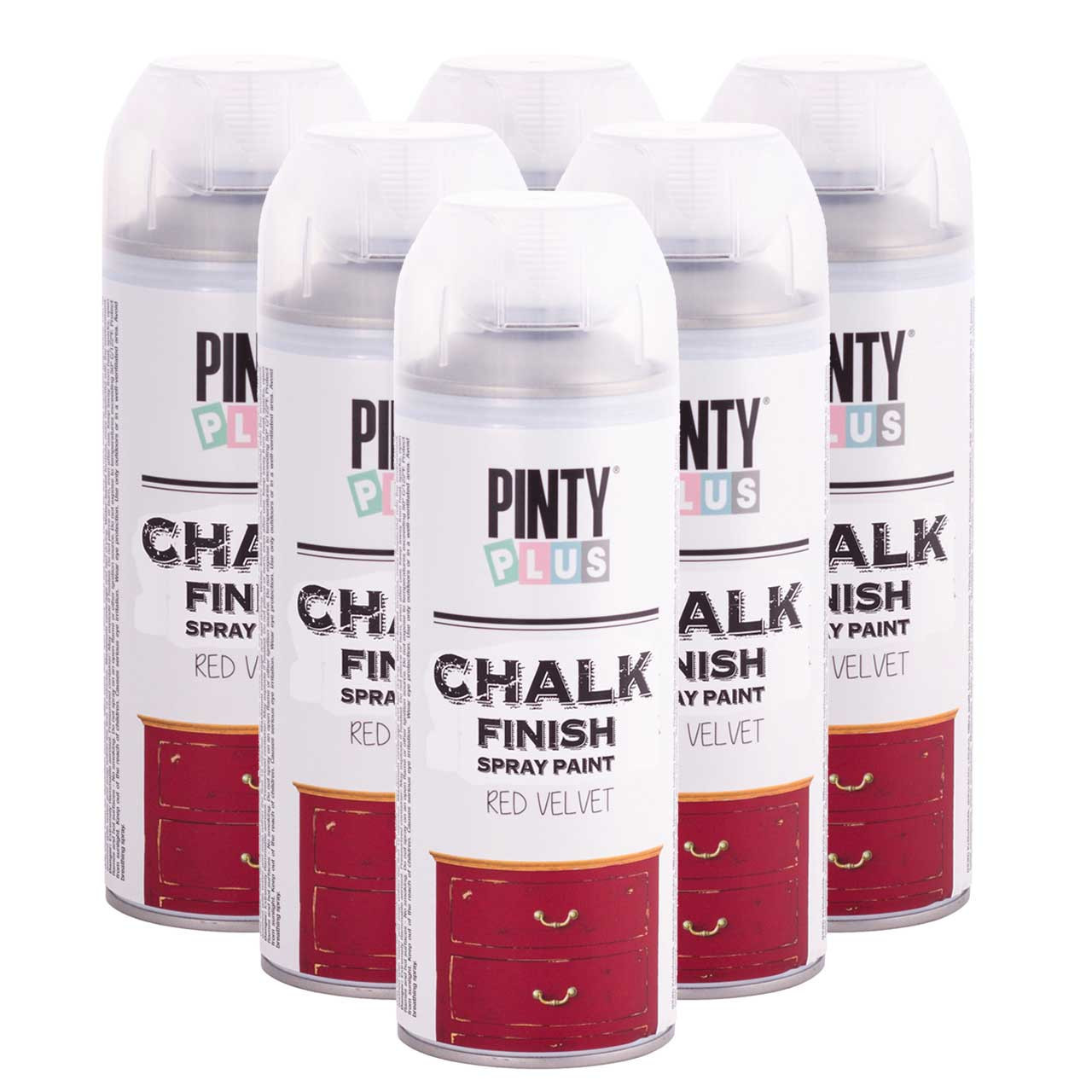 Chalk Finish Spray Paint, Pinty Plus, Case of 6 Cans - Assorted Colors -  AWarehouseFull