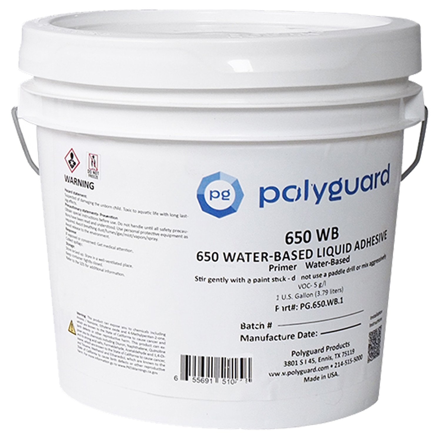 PolyGuard 650 WB Low-Tack Liquid Adhesive for Self-Adhering Window or Door  Flashing Membranes