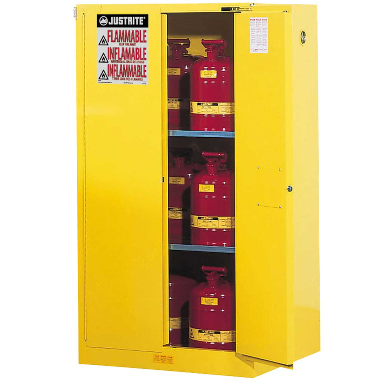 60 Gallon Flammable Storage Cabinet, Self Close, Justrite 896020