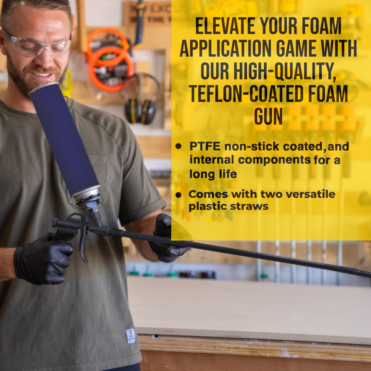 AWF Pro® 2 ft. Professional Spray Foam Gun with PTFE Non-Stick