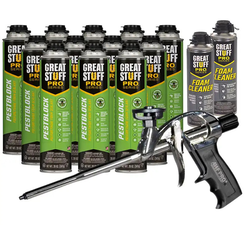 Great Stuff Pro™ Kit, 12-20 oz Pestblock, Foam Gun, 2 Cleaner