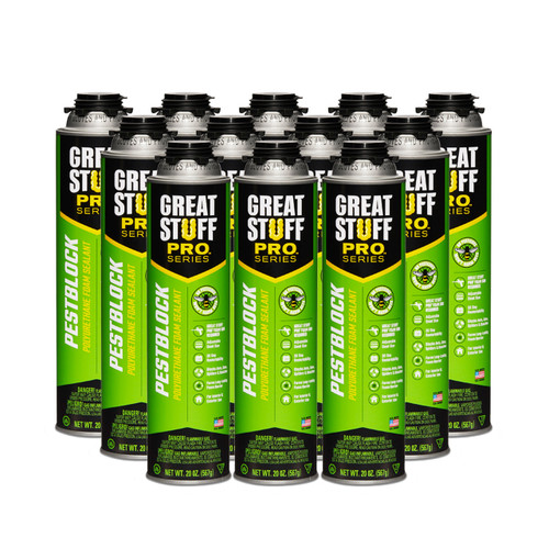 Great Stuff Pro™ Pestblock Foam, 20oz Pro Can, Full Case (12 Cans)