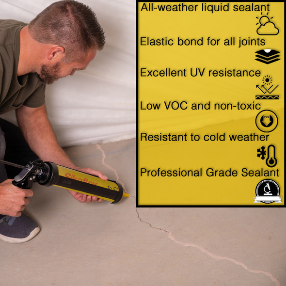 Sikaflex 1c SL Polyurethane Sealant, 10.1oz (3 Cartridges); Pro Caulk Gun & Backer Rod (Select Thickness)