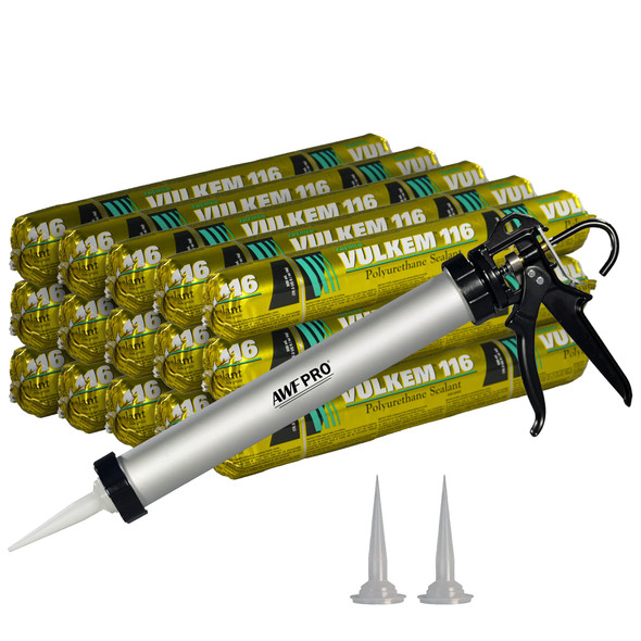 Vulkem 116, 20 oz Sausage, Assorted Colors, Full Case with Sausage Gun Vulkem 116, 20 oz Sausage, Assorted Colors, Full Case with Sausage Gun