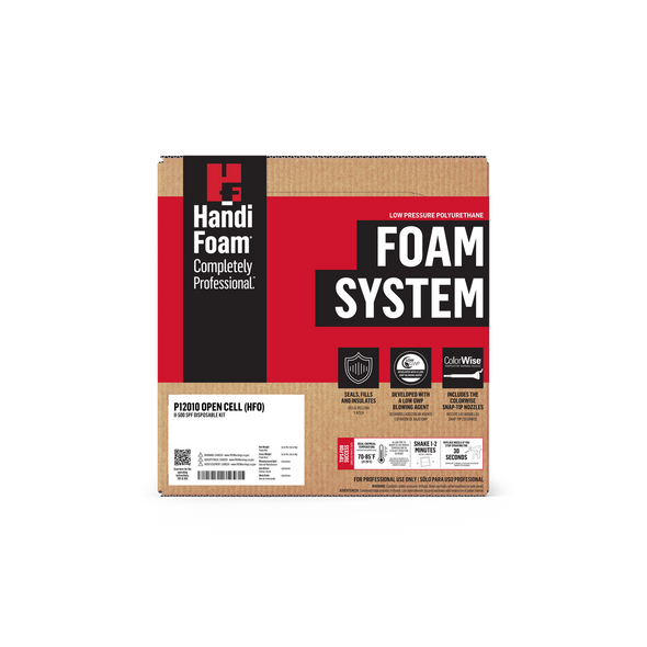 HandiFoam® HFO Open Cell Spray Foam Insulation Kit – 500 Board Feet (1.64 lb/ft³ Density, 2-Component) HandiFoam® HFO Open Cell Spray Foam Insulation Kit – 500 Board Feet (1.64 lb/ft³ Density, 2-Component)
