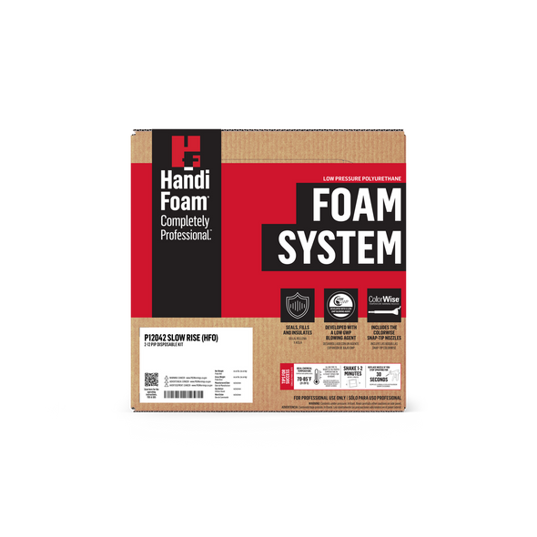 HandiFoam® Slow Rise 2-12 Pour-in-Place Low Pressure Spray Foam Kit – 12.7 ft³ Yield HandiFoam® Slow Rise 2-12 Pour-in-Place Low Pressure Spray Foam Kit – 12.7 ft³ Yield