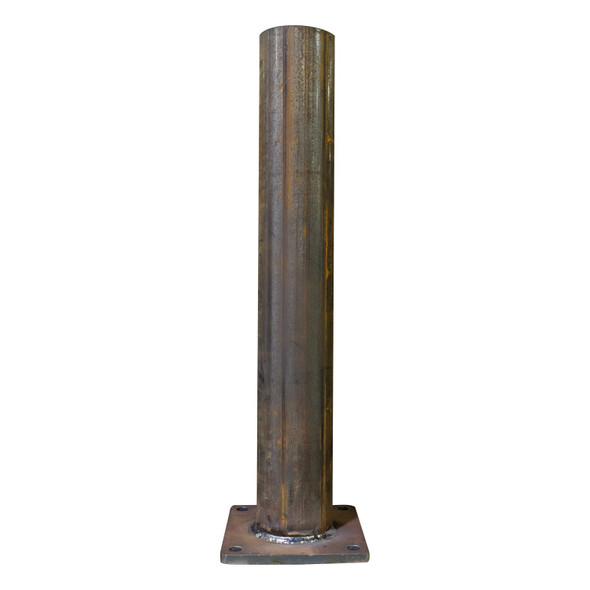 Ideal Shield Surface-Mounted Safety Bollard – 4" x 42" with 1/2" x 8" x 8" Base Plate, Schedule 40 Steel, Industrial Grade Ideal Shield Surface-Mounted Safety Bollard – 4" x 42" with 1/2" x 8" x 8" Base Plate, Schedule 40 Steel, Industrial Grade