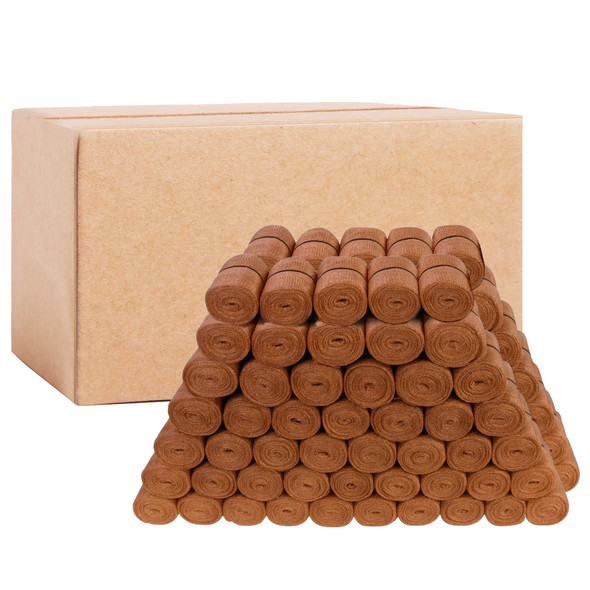 A bulk stack of copper mesh.