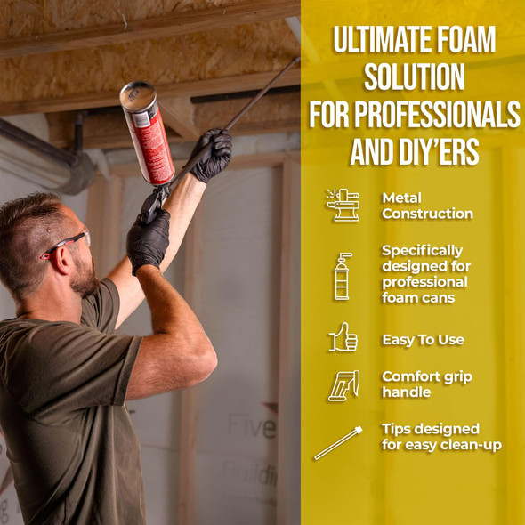 AWF PRO® 2 ft. Professional Spray Foam Gun with PTFE Non-Stick Coating, 10 Pack