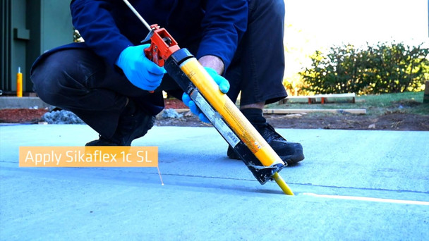 Sikaflex 1C SL - Flexible Self Leveling Polyurethane Sealant - 29oz; Full Case (12 Cartridges)-Limestone with Bonus AWF PRO Gloves