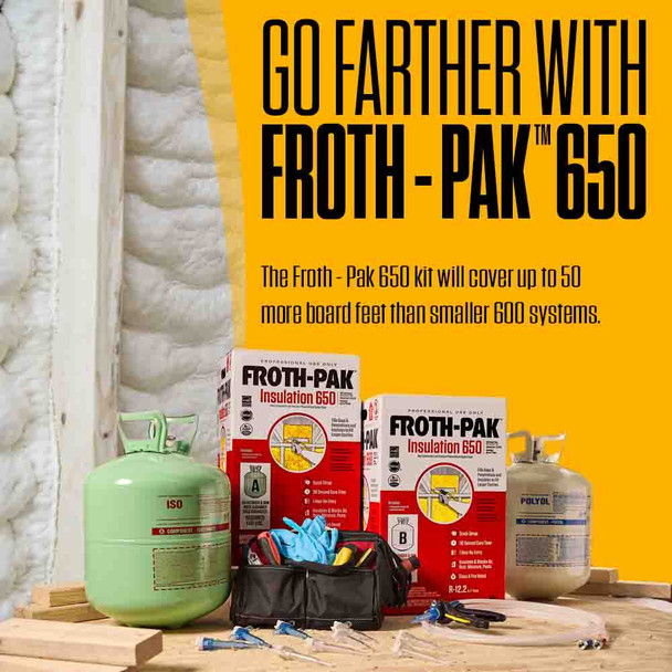 DuPont Low GWP FROTH-PAK™ 650 Spray Foam Insulation Kit, 15' Hose