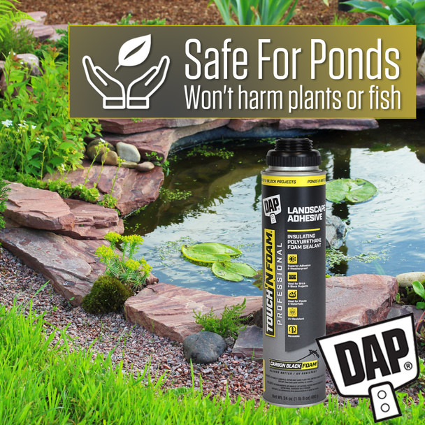 DAP Touch N Foam Black Professional Landscaping Foam Sealant Kit. 3 Cans, Half Case or Full Case with AWF Pro Foam Applicator